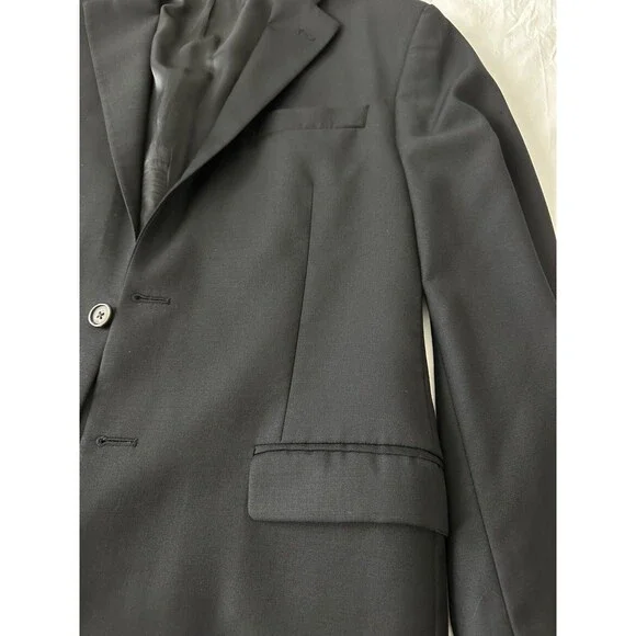 Lauren Ralph Lauren Black Suit Jacket Men 42L Two Button Blazer - Picture 9 of 10